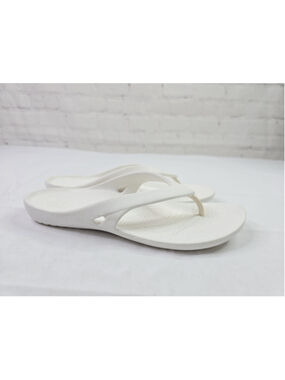 Crocs Women’s Kadee II Flip Flop Thong Sandals White Size 7 Ionic Comfort